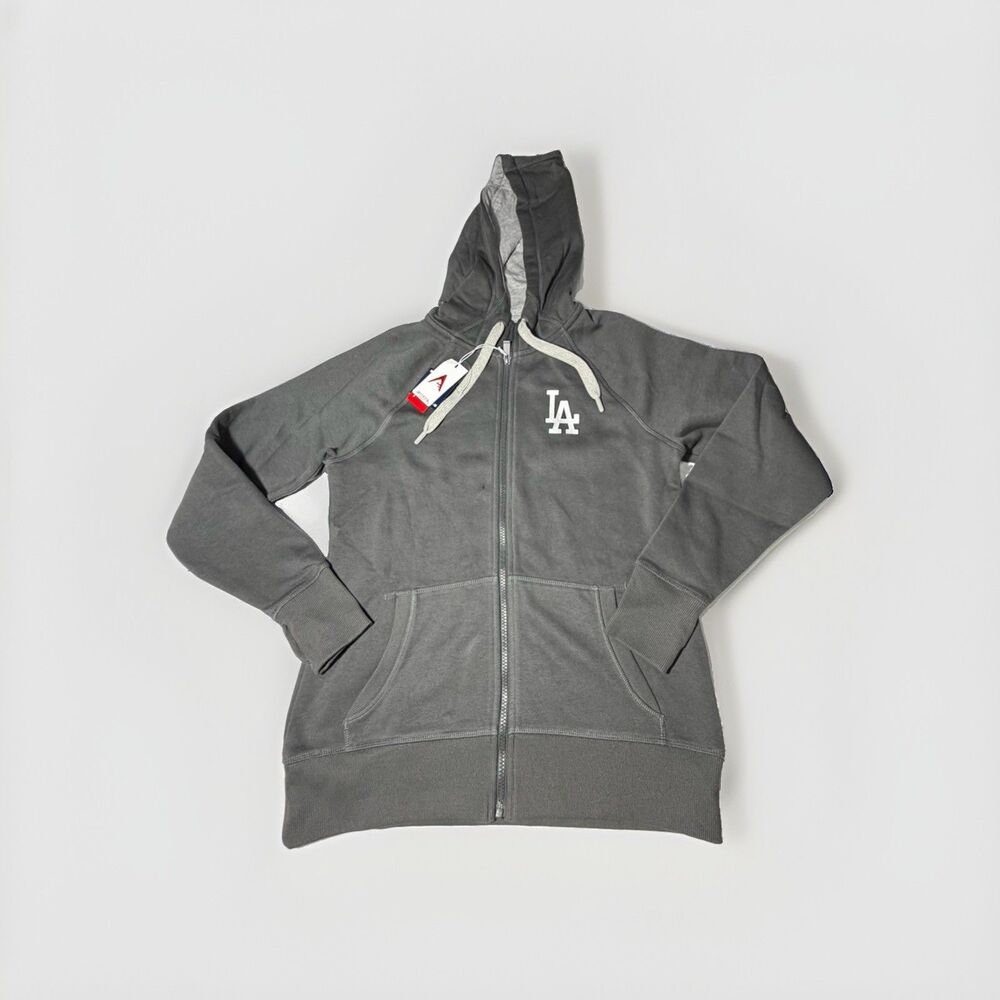 NWT Antigua Los Angeles Dodgers Women’s M Gray Full Zip Hoodie MLB LA